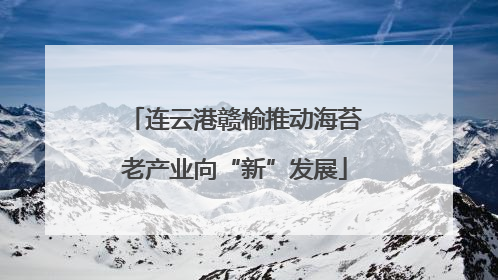 连云港赣榆推动海苔老产业向“新”发展